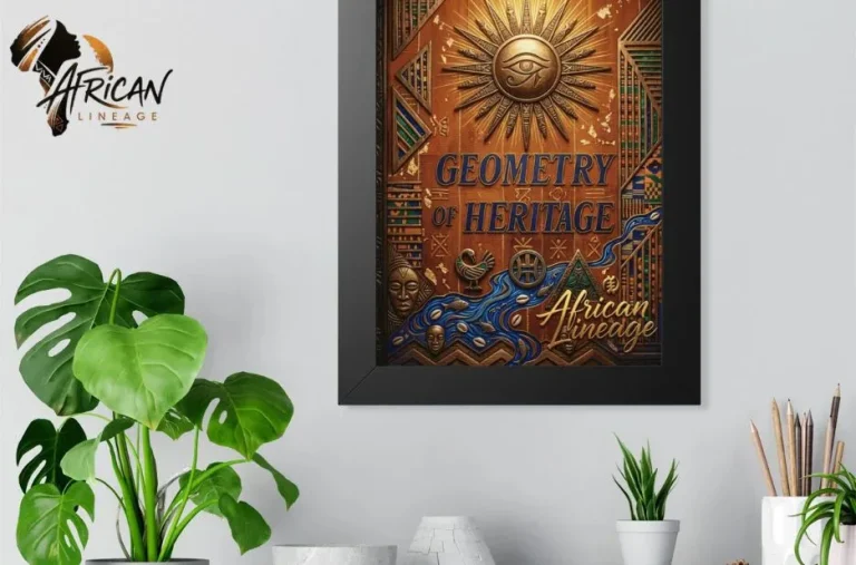 Stunning African Geometric Poster Wall Art Featuring Unique Cultural Patterns